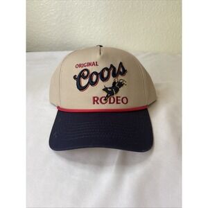 Coors Rodeo 3D Embroidered Logo Rope Adjustable Snapback Hat